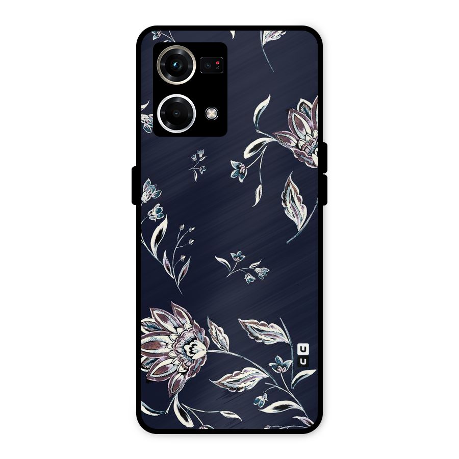 Dark Petals Metal Back Case for Oppo F21 Pro 4G