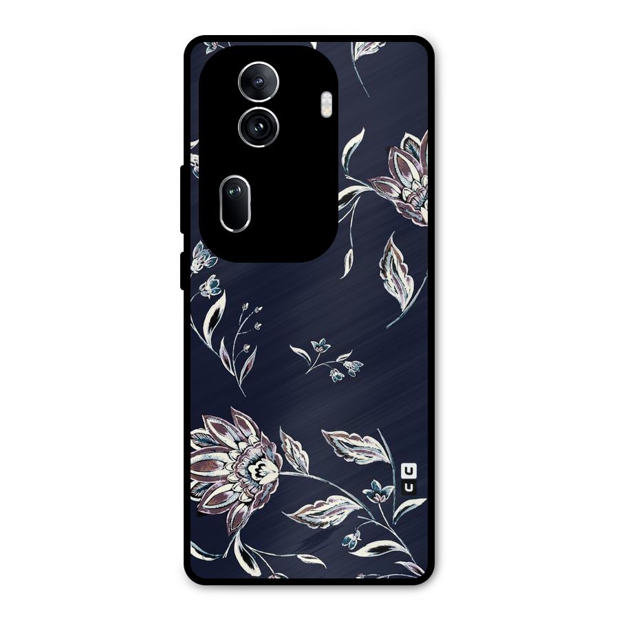 Dark Petals Metal Back Case for Oppo Reno11 Pro 5G