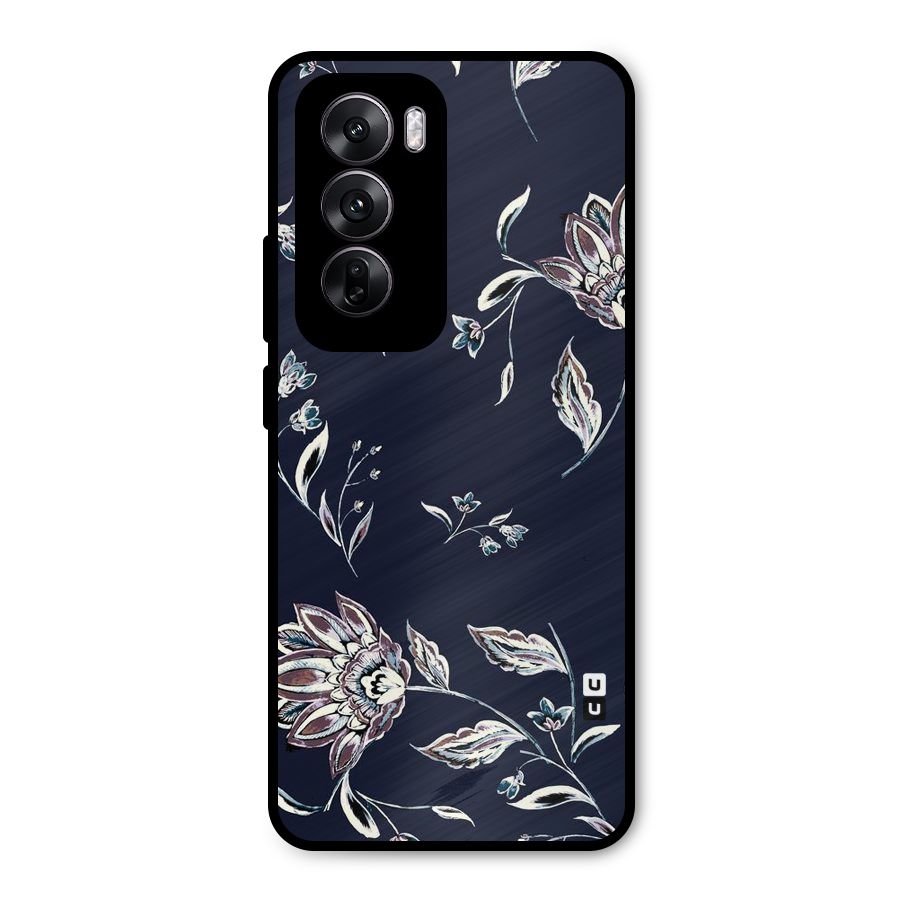 Dark Petals Metal Back Case for Oppo Reno12