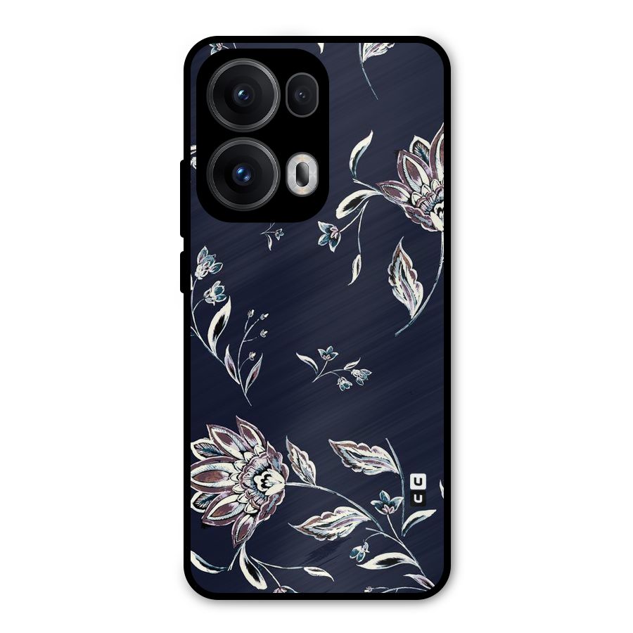 Dark Petals Metal Back Case for Oppo Reno13 Pro