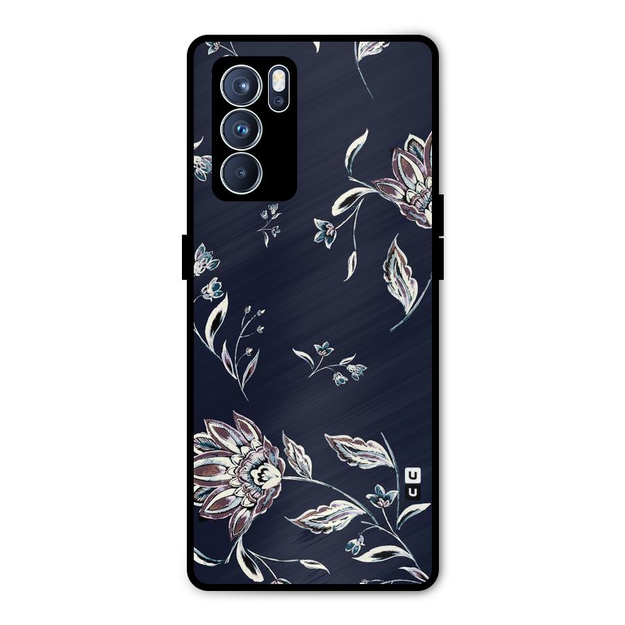 Dark Petals Metal Back Case for Oppo Reno6 Pro 5G