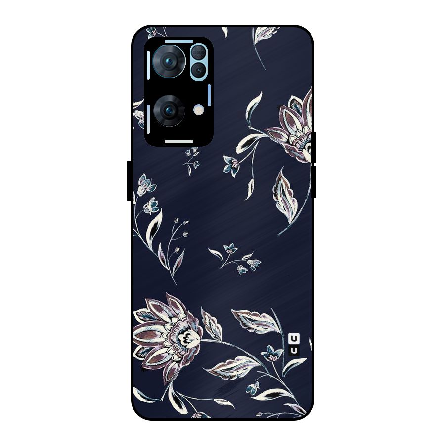 Dark Petals Metal Back Case for Oppo Reno7 Pro 5G
