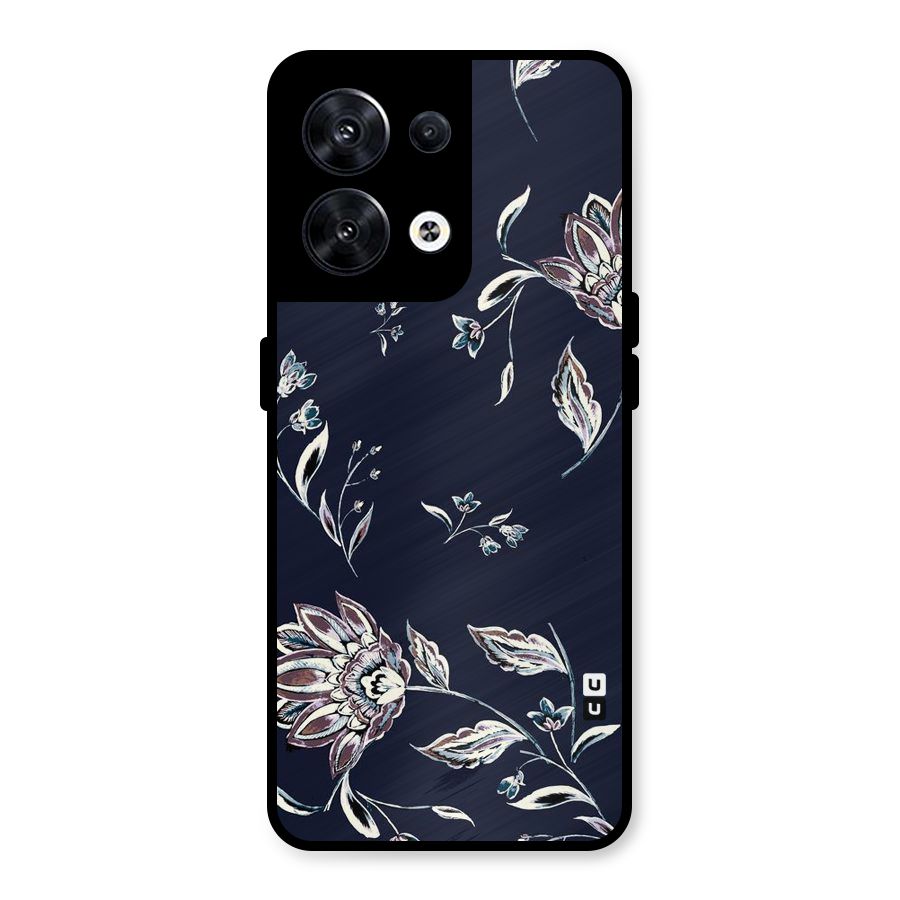 Dark Petals Metal Back Case for Oppo Reno8 5G
