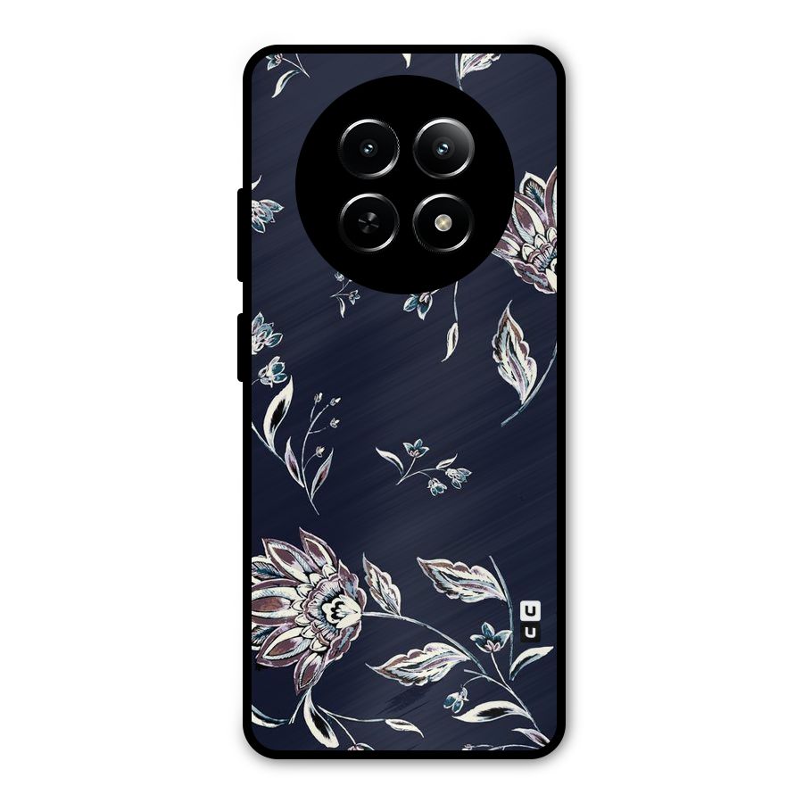Dark Petals Metal Back Case for Realme Narzo 70x 5G