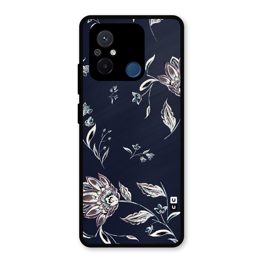 Dark Petals Metal Back Case for Redmi 12C