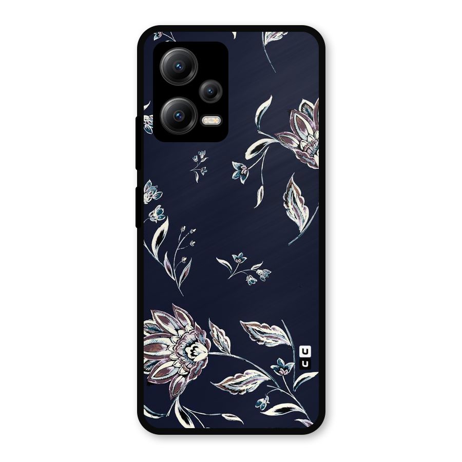 Dark Petals Metal Back Case for Redmi Note 12 5G