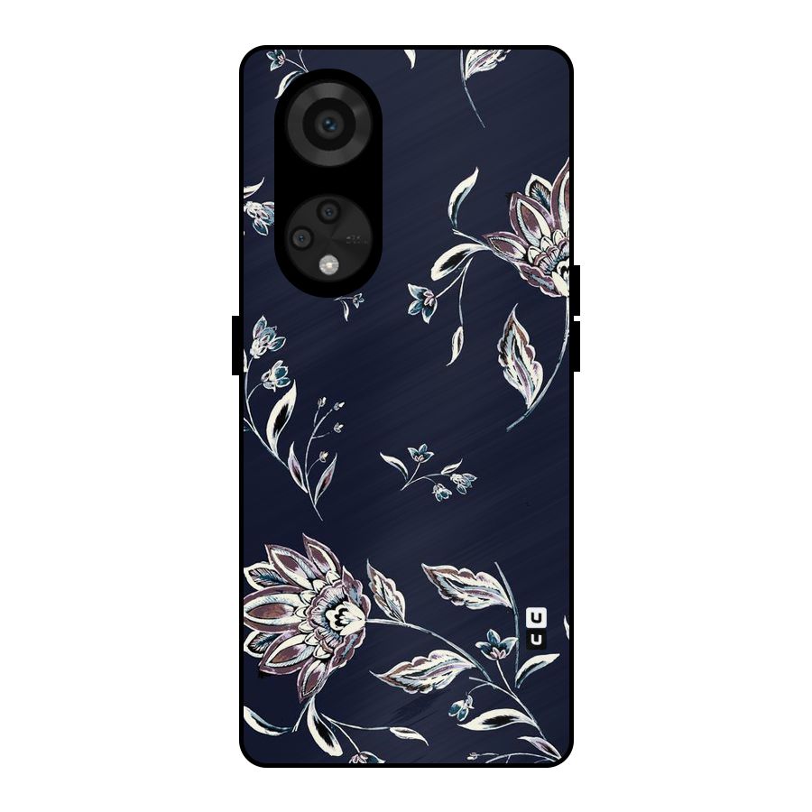 Dark Petals Metal Back Case for Reno8 T 5G