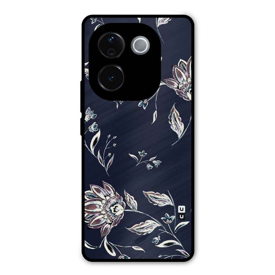 Dark Petals Metal Back Case for Vivo T3 Pro