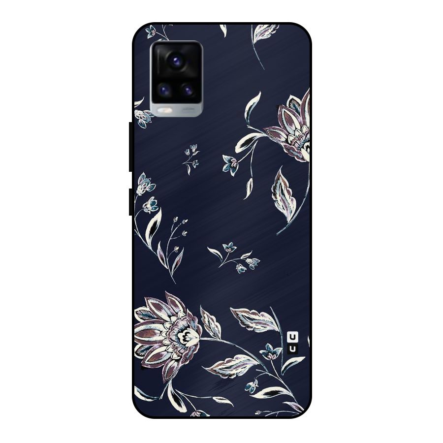Dark Petals Metal Back Case for Vivo V20 2021