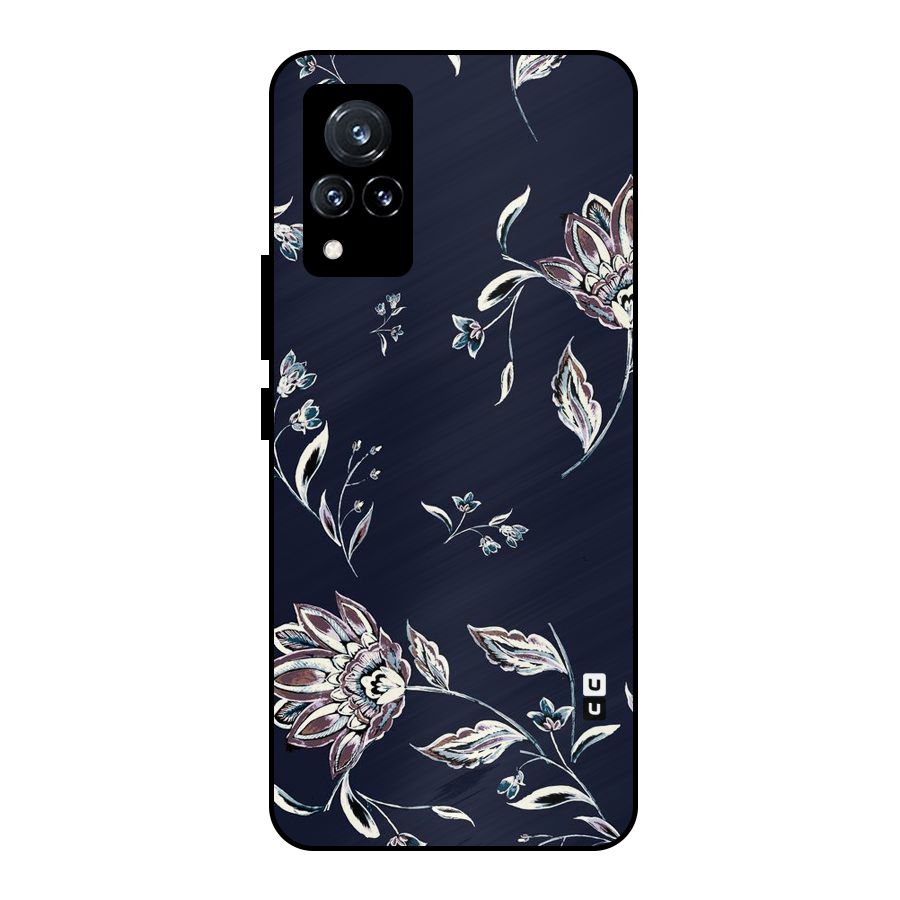 Dark Petals Metal Back Case for Vivo V21 5G