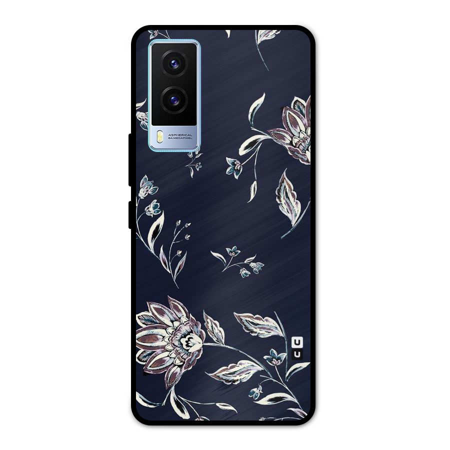 Dark Petals Metal Back Case for Vivo V21e 5G