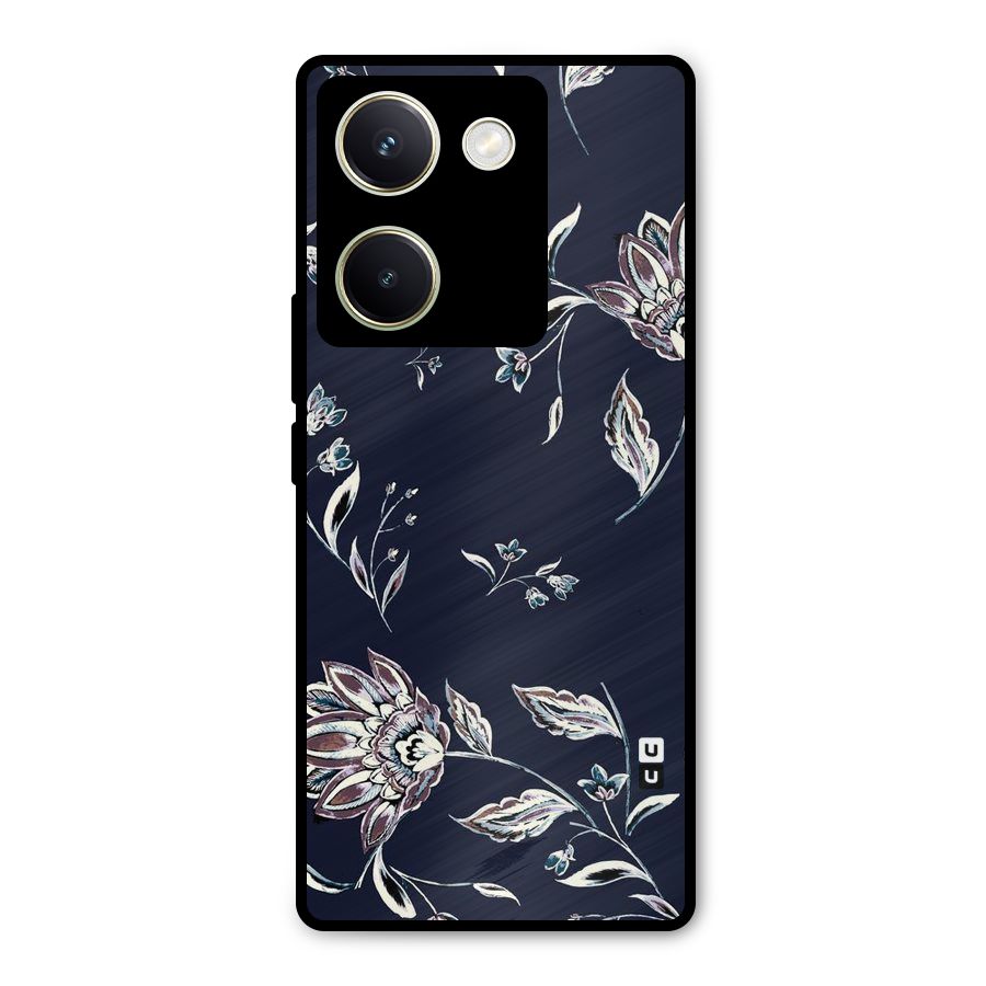 Dark Petals Metal Back Case for Vivo Y200 Pro