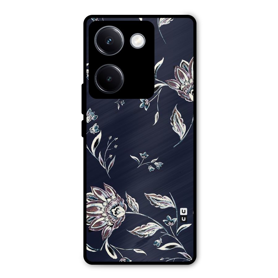 Dark Petals Metal Back Case for Vivo Y300 Plus