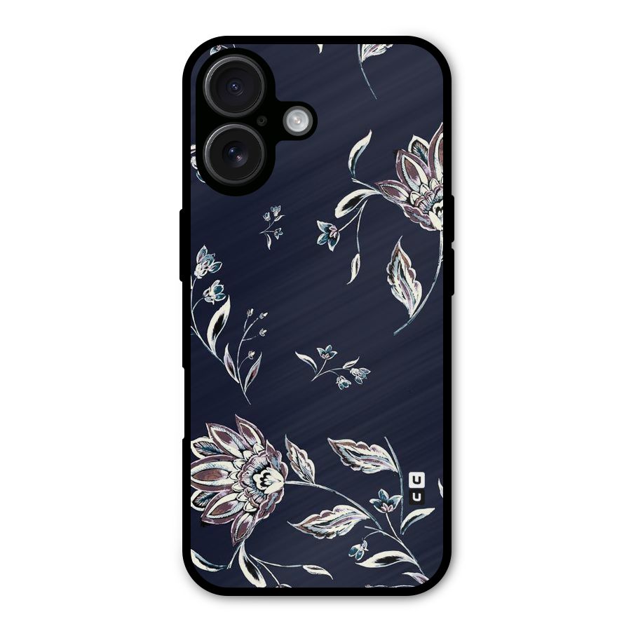 Dark Petals Metal Back Case for iPhone 16
