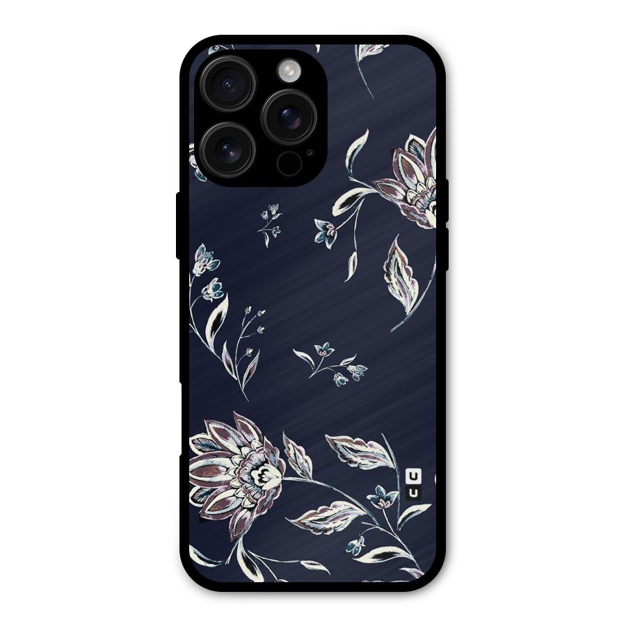 Dark Petals Metal Back Case for iPhone 16 Pro Max