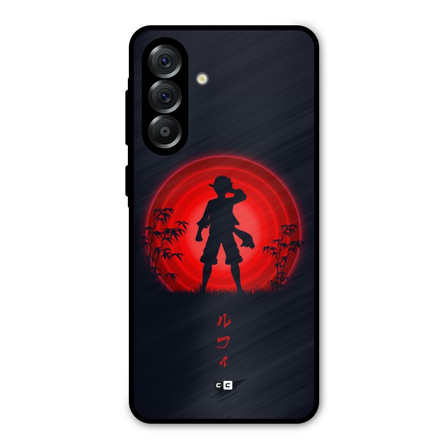 Dark Red Luffy Metal Back Case for Galaxy A36