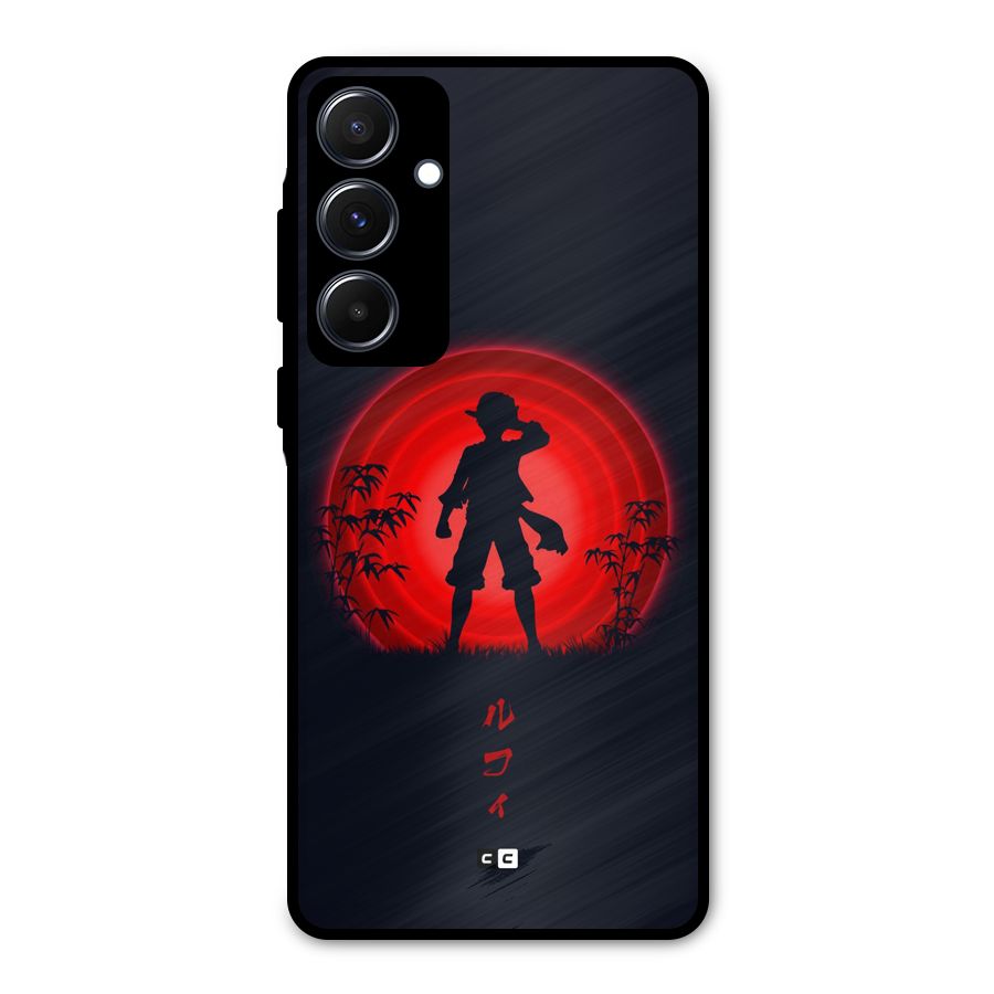 Dark Red Luffy Metal Back Case for Galaxy A55