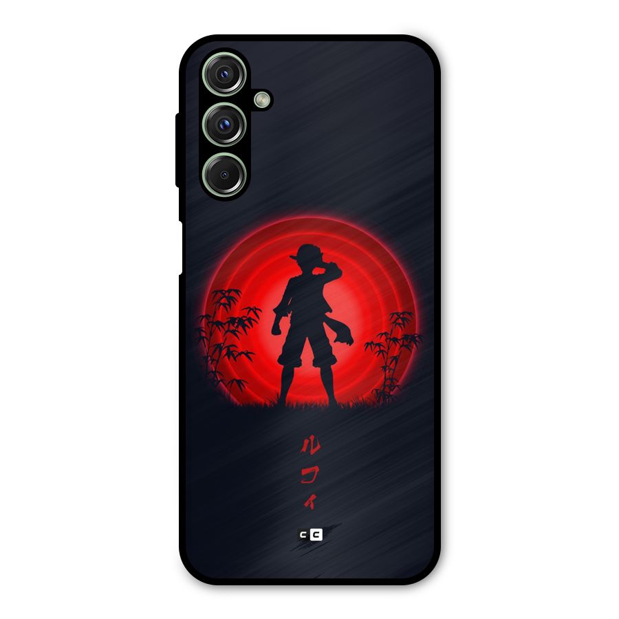 Dark Red Luffy Metal Back Case for Galaxy M34