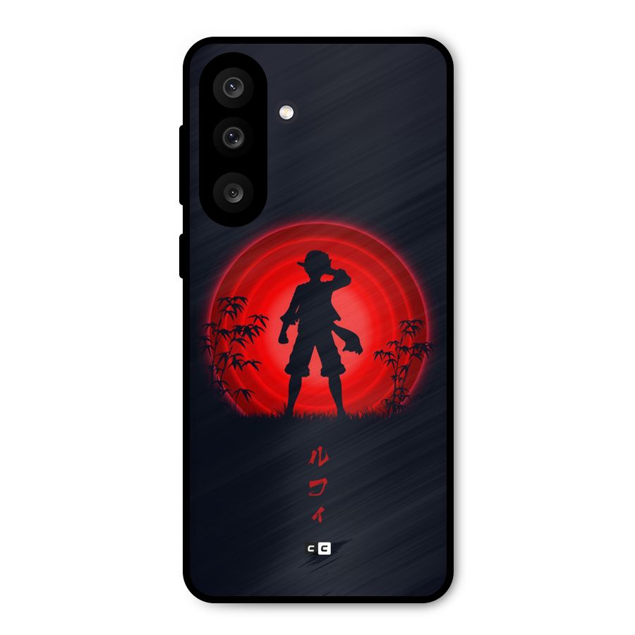 Dark Red Luffy Metal Back Case for Galaxy M56