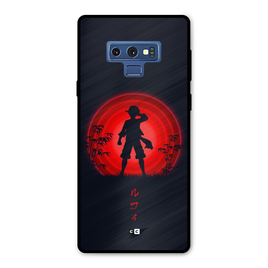 Dark Red Luffy Metal Back Case for Galaxy Note 9
