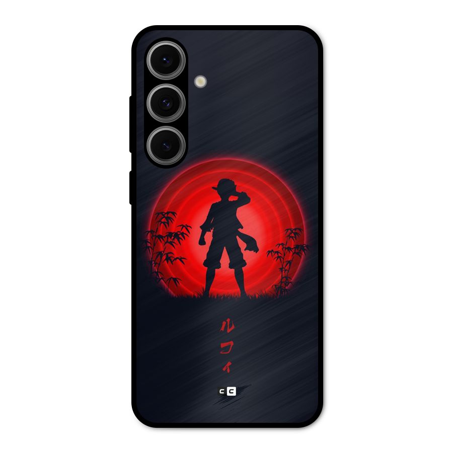Dark Red Luffy Metal Back Case for Galaxy S24 FE