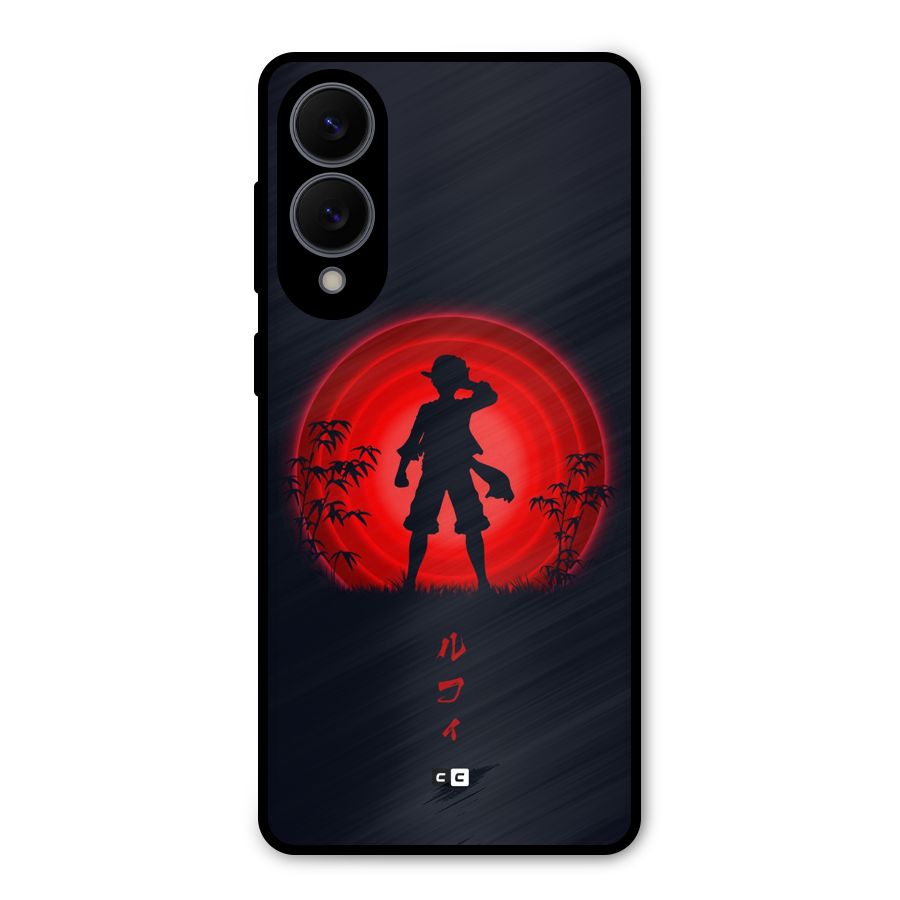 Dark Red Luffy Metal Back Case for Galaxy S25 Edge