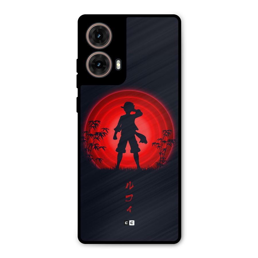 Dark Red Luffy Metal Back Case for Moto G85