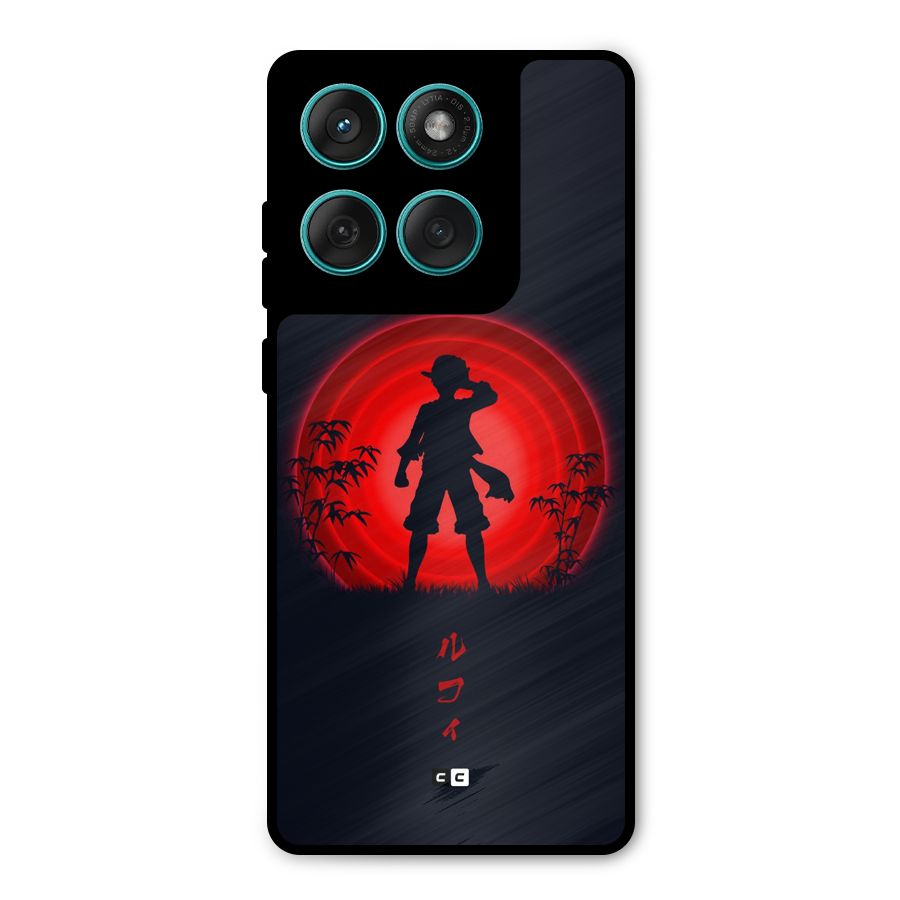 Dark Red Luffy Metal Back Case for Motorola Edge 60