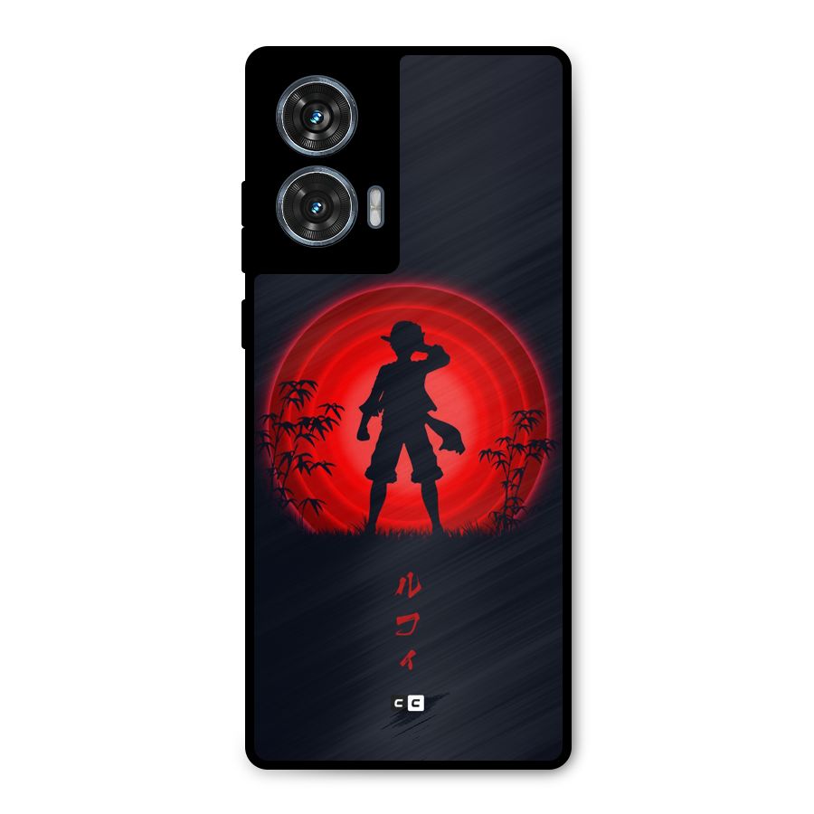 Dark Red Luffy Metal Back Case for Motorola G96