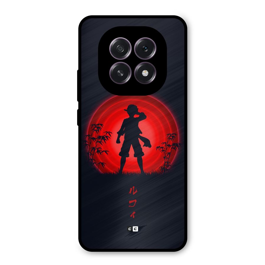 Dark Red Luffy Metal Back Case for Oppo F29