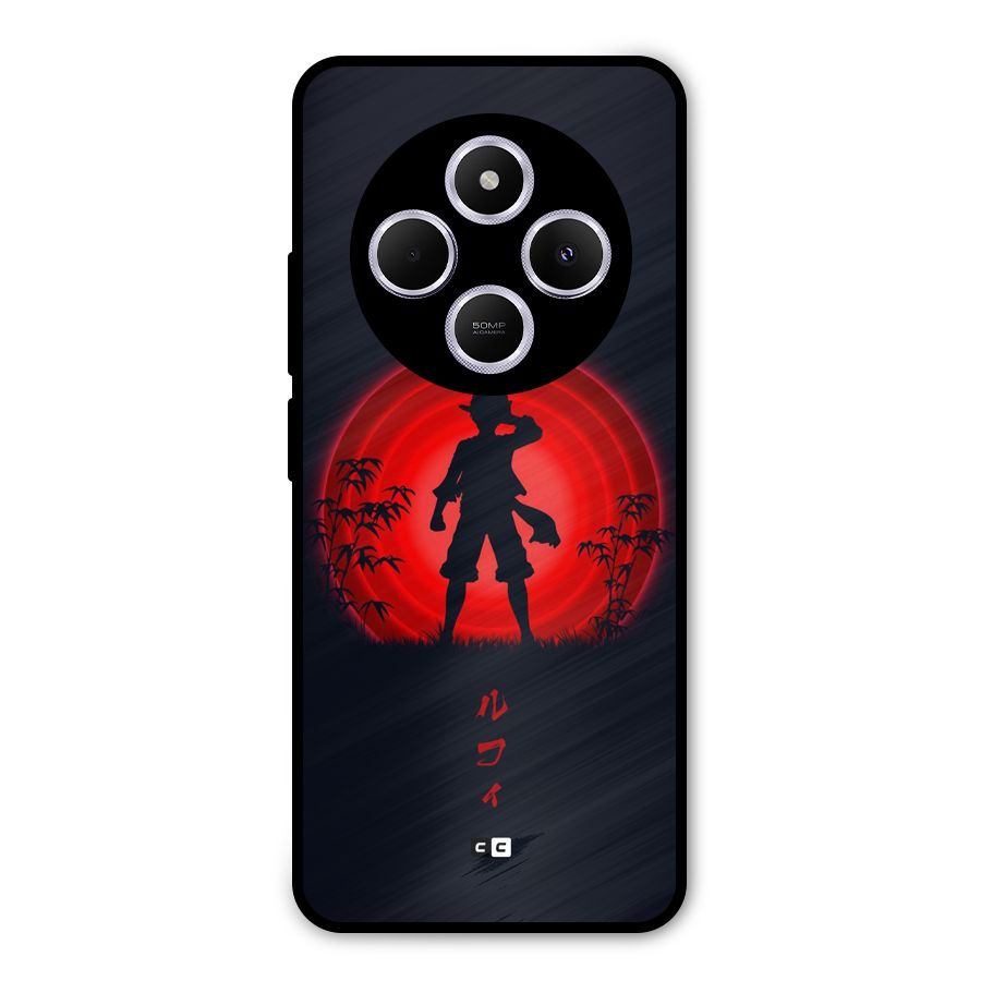 Dark Red Luffy Metal Back Case for Poco M7