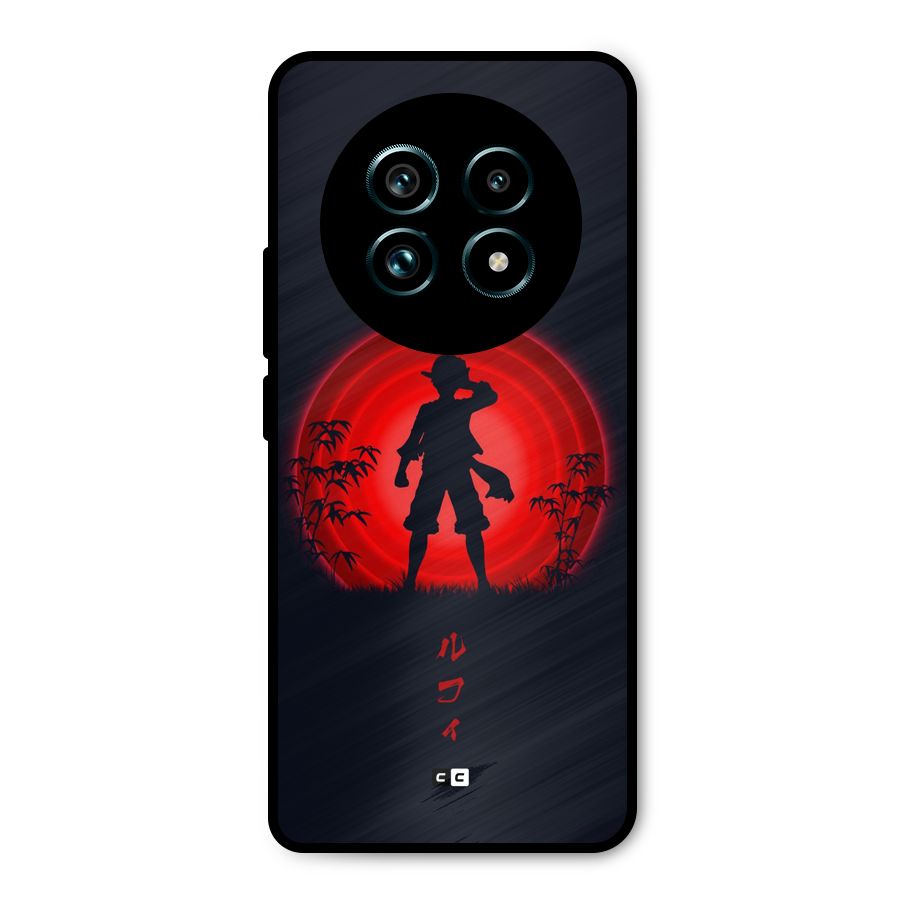 Dark Red Luffy Metal Back Case for Realme 13 Pro Plus