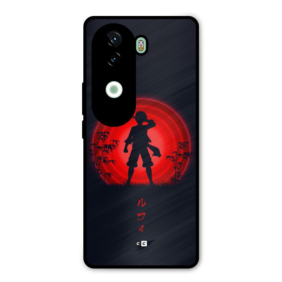 Dark Red Luffy Metal Back Case for Vivo V40e