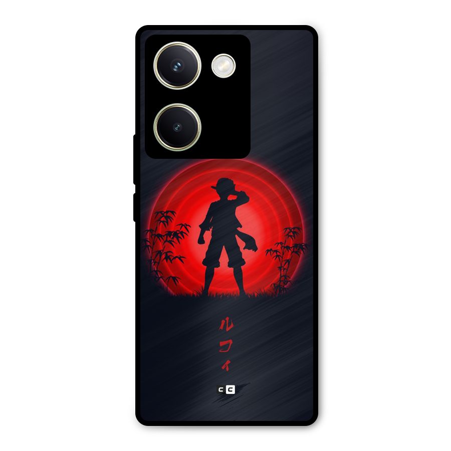 Dark Red Luffy Metal Back Case for Vivo Y200 Pro