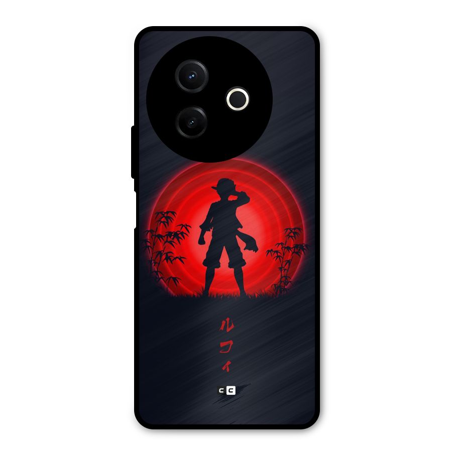 Dark Red Luffy Metal Back Case for Vivo Y39
