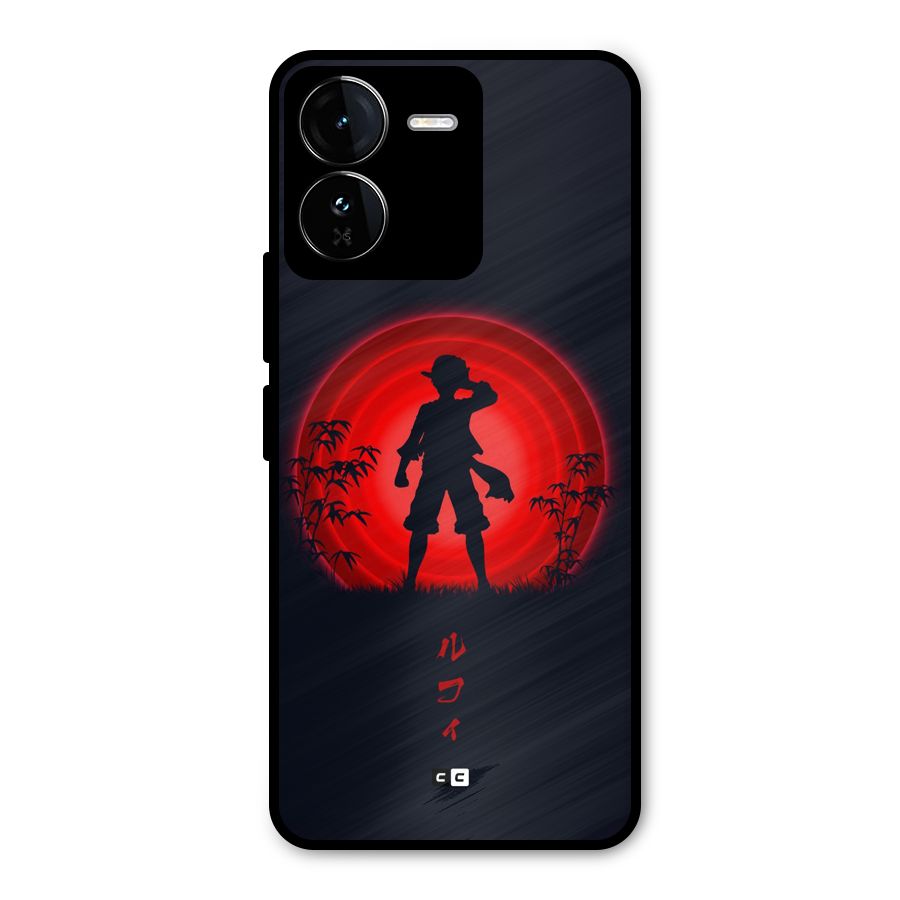 Dark Red Luffy Metal Back Case for iQOO Z9