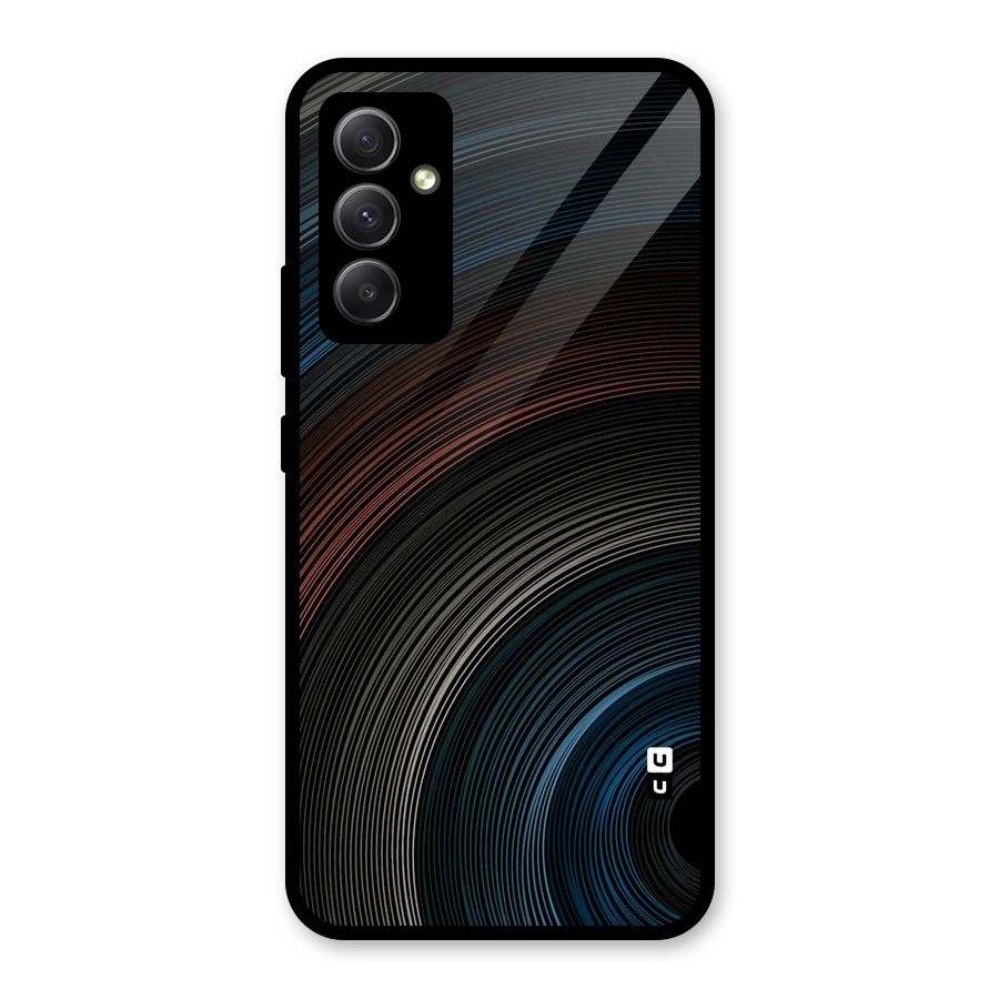Dark Shade Swirls Glass Back Case for Galaxy A34