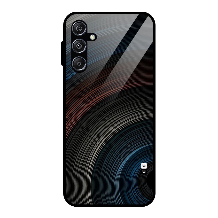 Dark Shade Swirls Glass Back Case for Galaxy M34 5G
