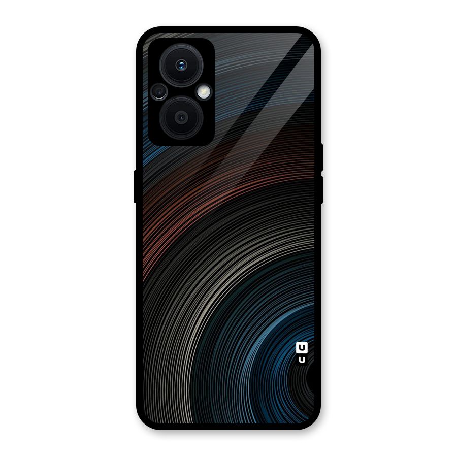 Dark Shade Swirls Glass Back Case for Oppo F21s Pro 5G