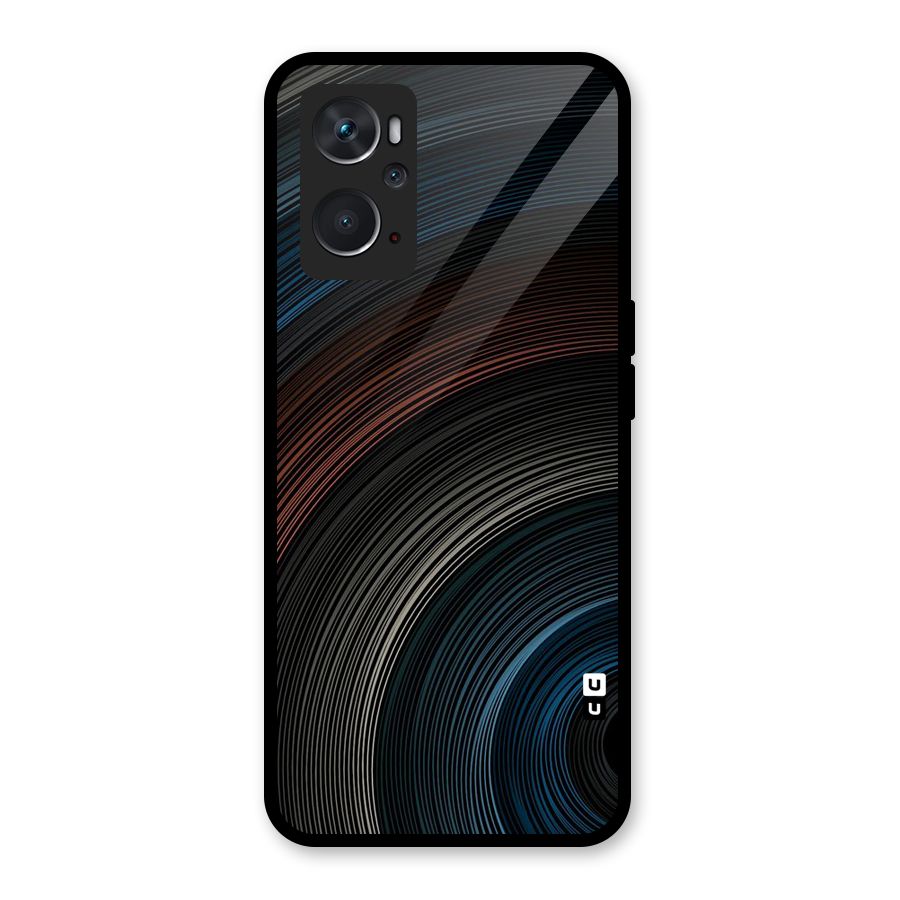 Dark Shade Swirls Glass Back Case for Oppo K10 4G