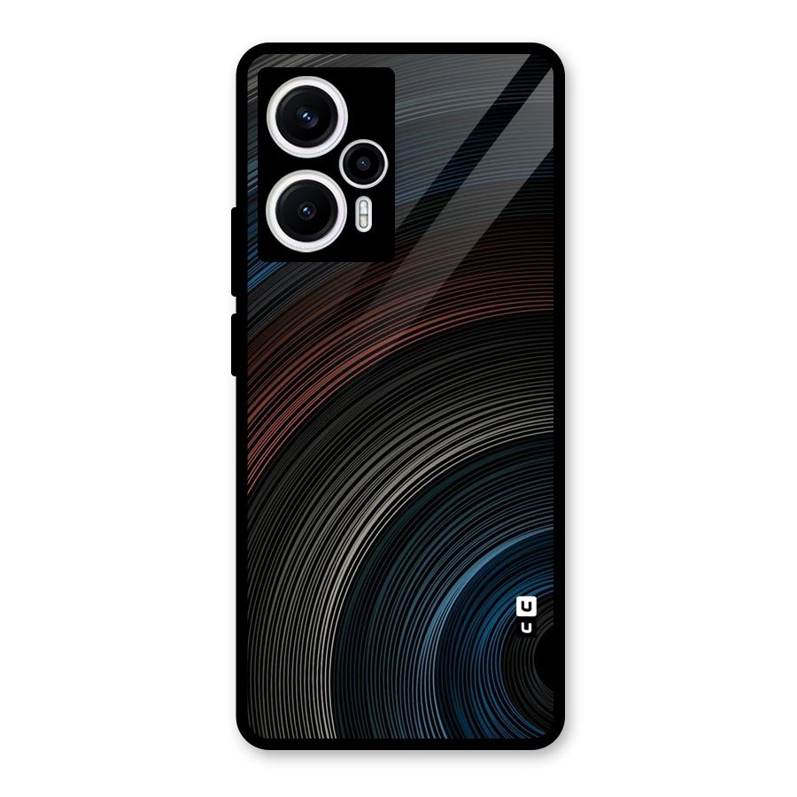 Dark Shade Swirls Glass Back Case for Poco F5