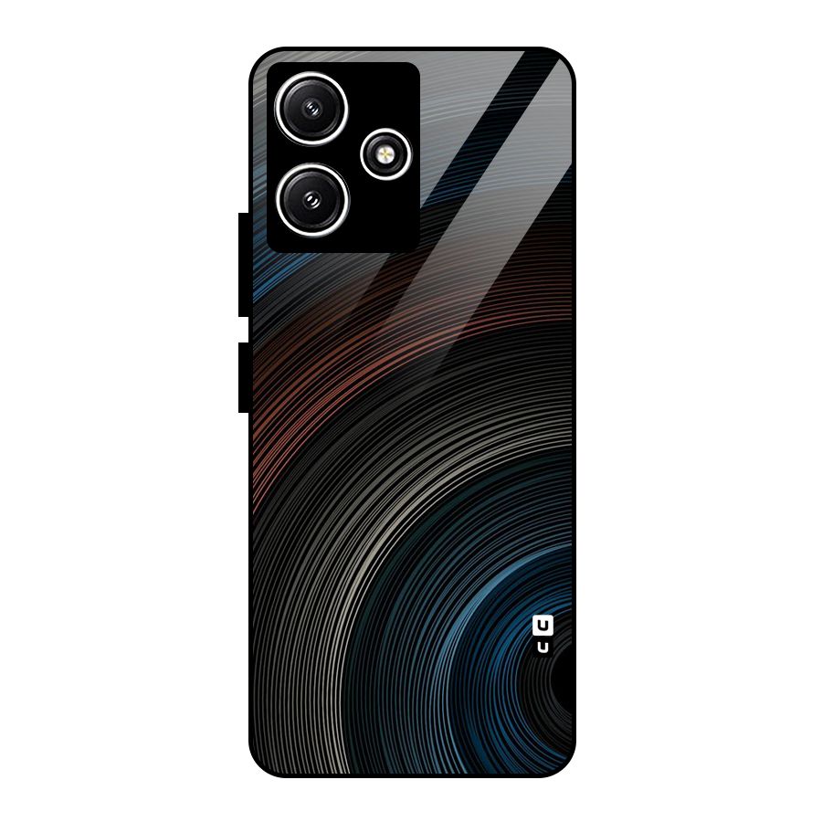 Dark Shade Swirls Glass Back Case for Poco M6 Pro