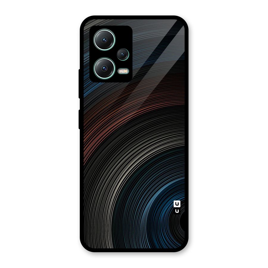 Dark Shade Swirls Glass Back Case for Poco X5