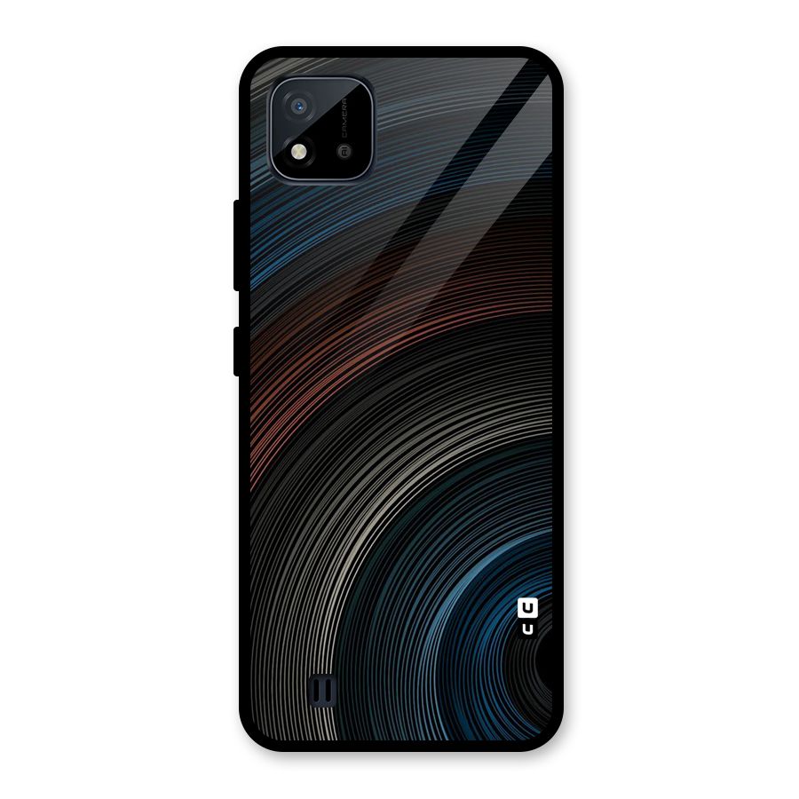Dark Shade Swirls Glass Back Case for Realme C11 2021