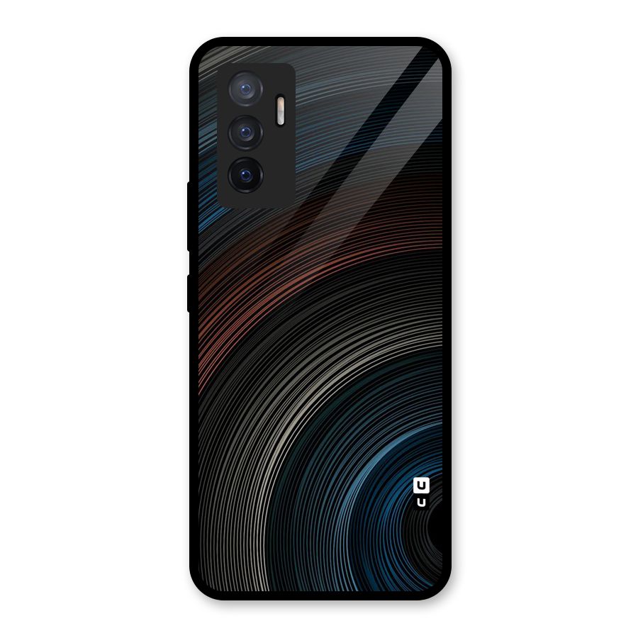 Dark Shade Swirls Glass Back Case for Vivo V23e