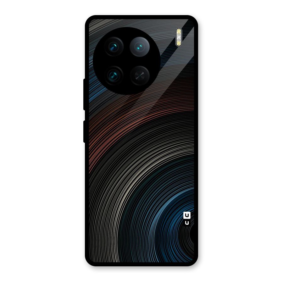 Dark Shade Swirls Glass Back Case for Vivo X90 Pro
