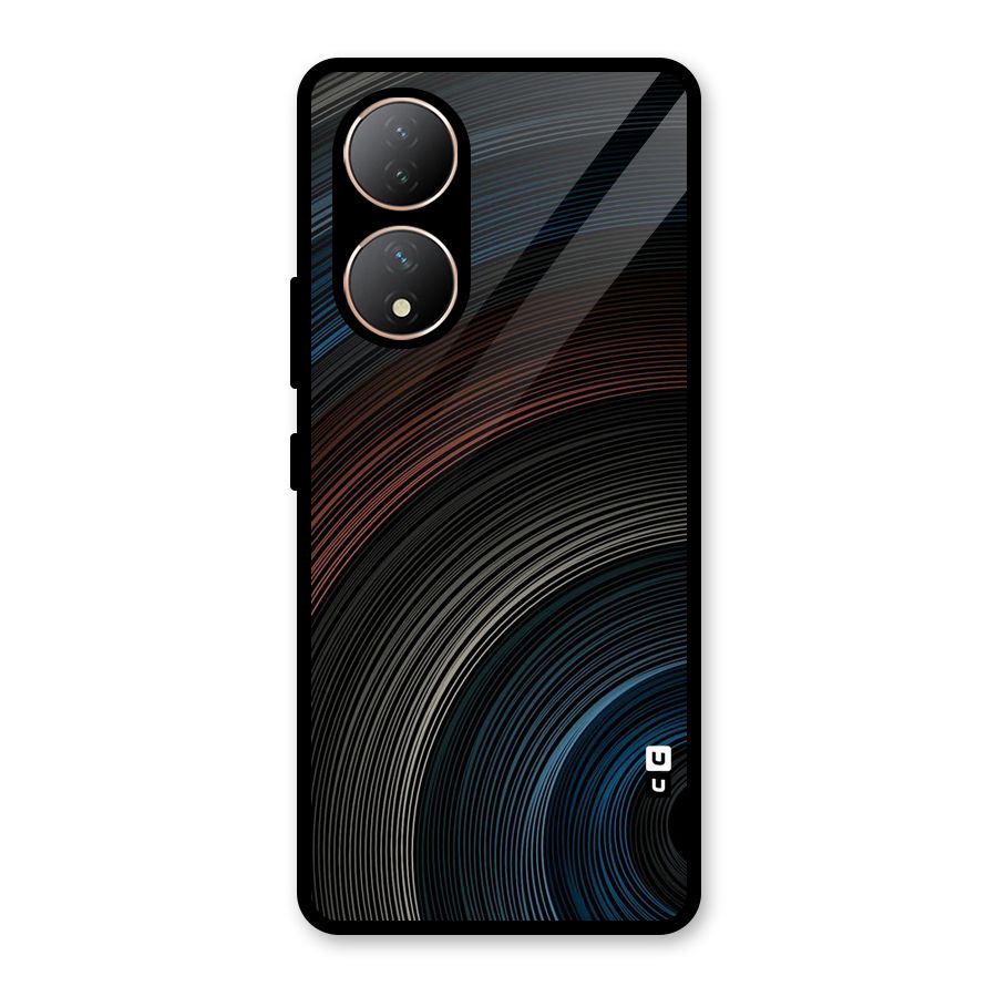 Dark Shade Swirls Glass Back Case for Vivo Y100A