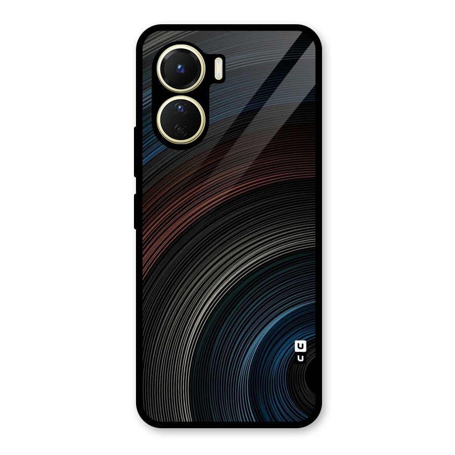 Dark Shade Swirls Glass Back Case for Vivo Y16