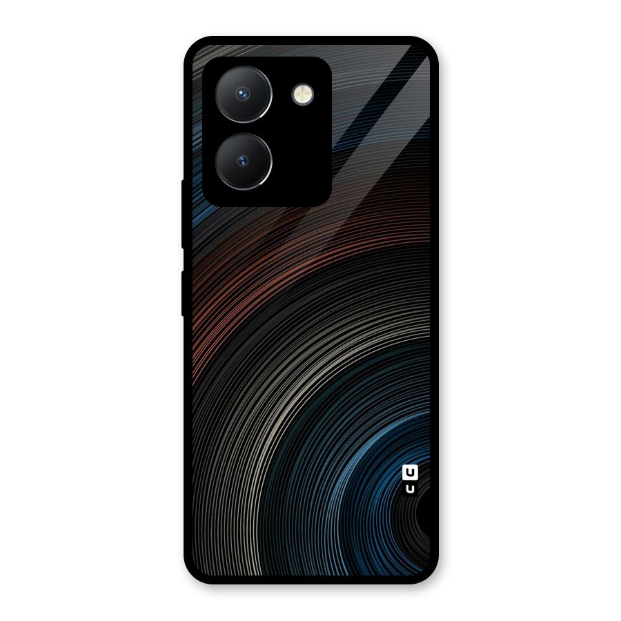 Dark Shade Swirls Glass Back Case for Vivo Y36