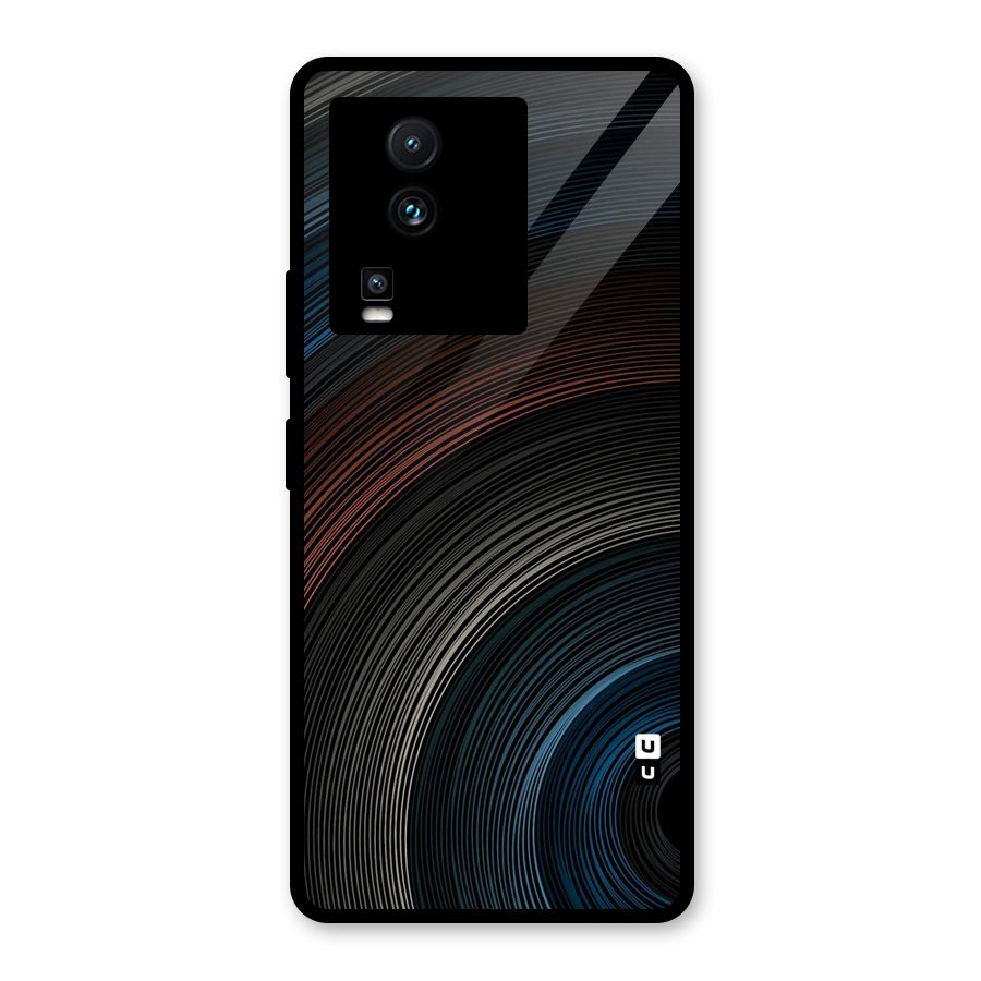 Dark Shade Swirls Glass Back Case for Vivo iQOO Neo 7 Pro